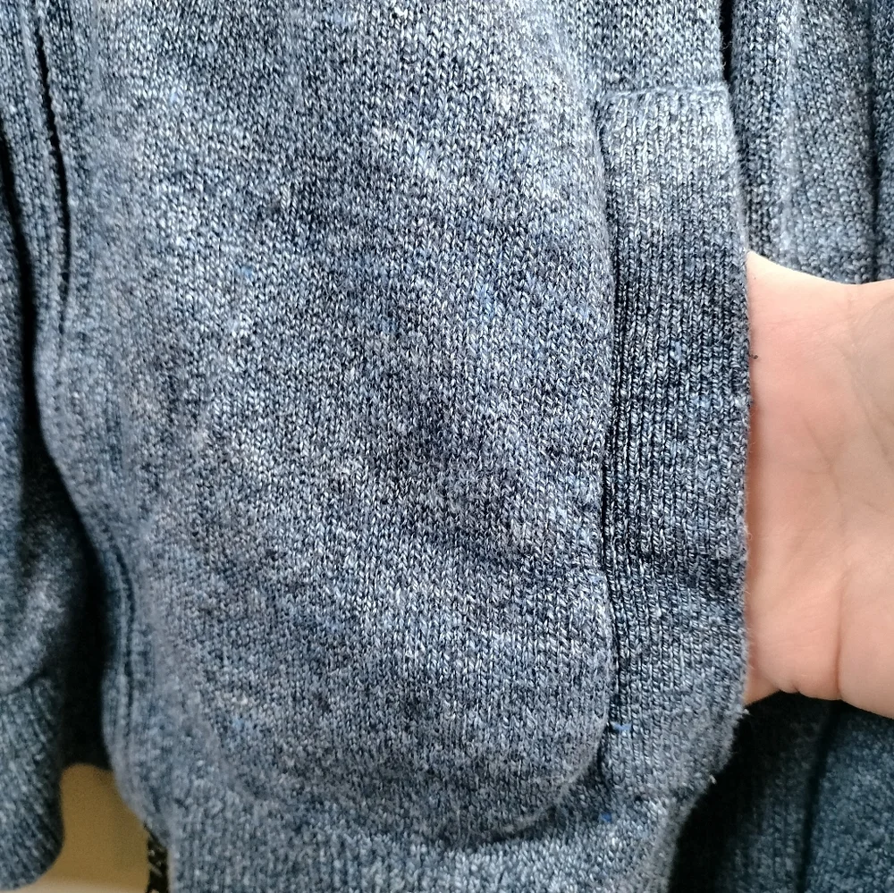 Banana Republic Men's L FullZip Sweater Italian Linen Coastal Grandad Minimalist